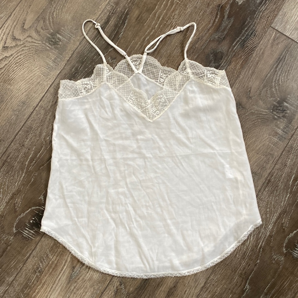 White lace tank